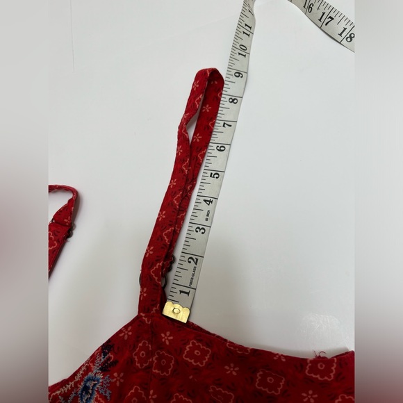 Xhilaration sundress long red XXL embroidered top bohemian tribal geometric maxi - Picture 10 of 16